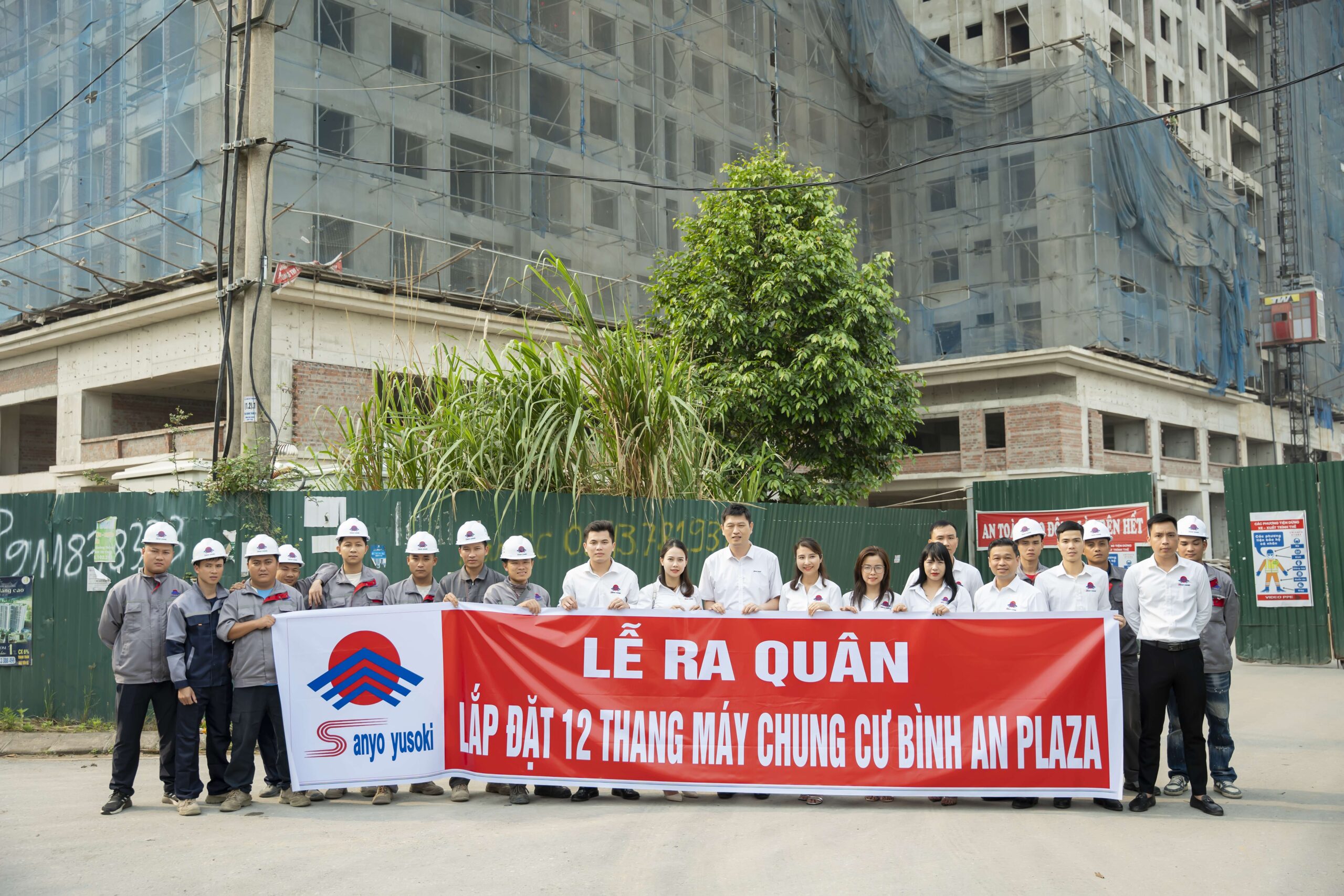Lễ Ra Quân Lắp Đặt 12 Thang Máy Chung Cư Bình An Plaza